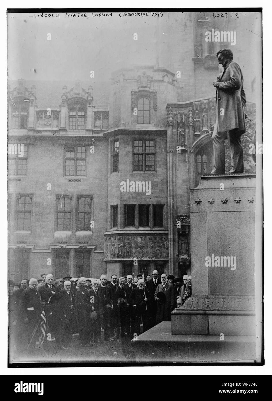 Statue von Abraham Lincoln, London (Memorial Day) Stockfoto