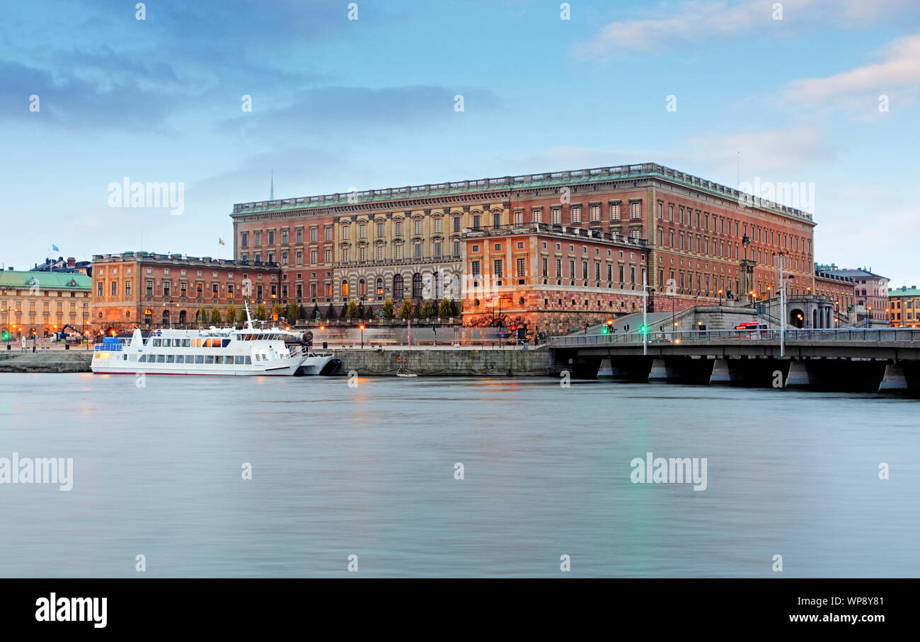 Palast in Stockholm. Stockfoto