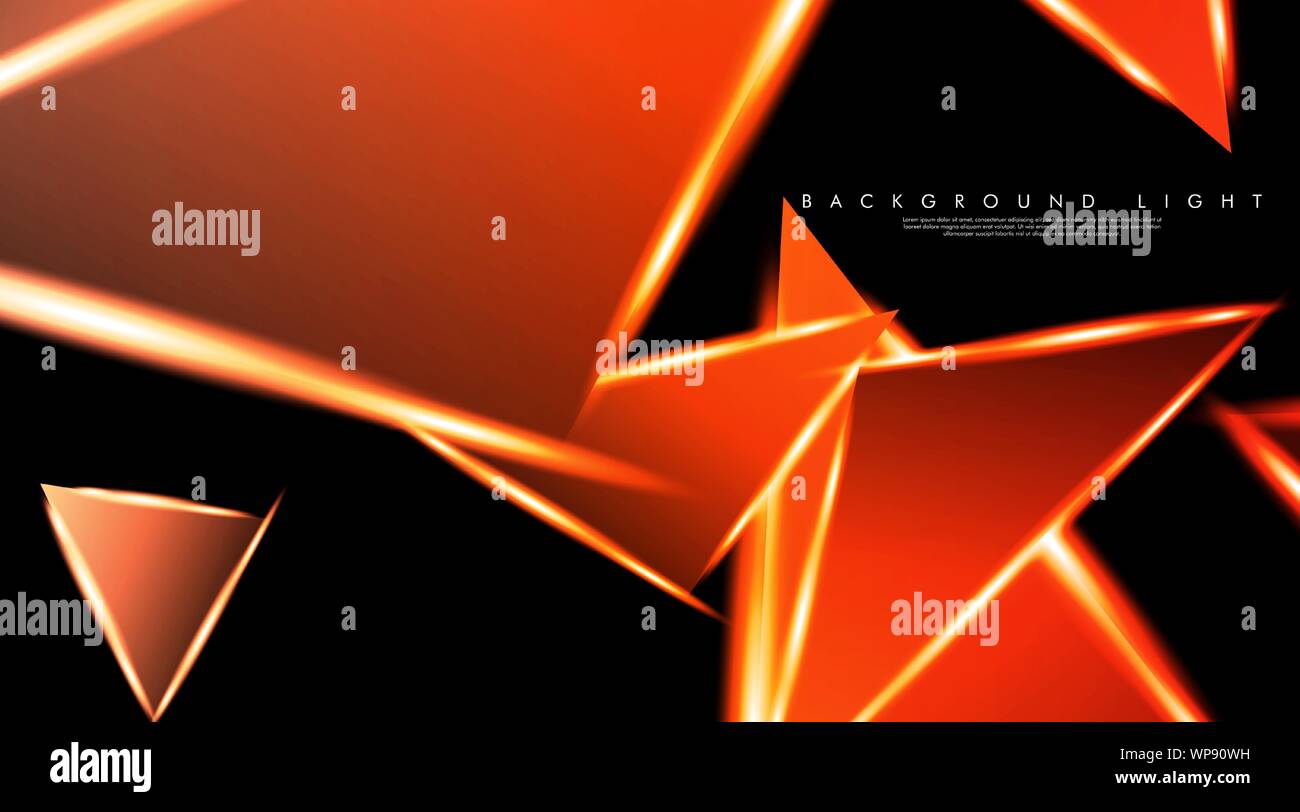 Moderne Technik Design mit einem Hintergrund von leuchtenden Dreiecken. Vector Illustration, die für ihr Design Hintergrund geeignet ist. Stock Vektor