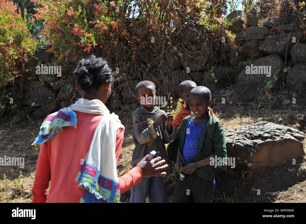 Kinder der Region Tigray Stockfoto