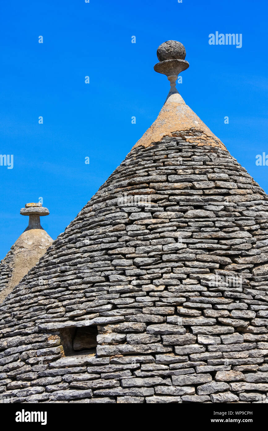 Trulli in Alberobello, Apulien, Italien Stockfoto