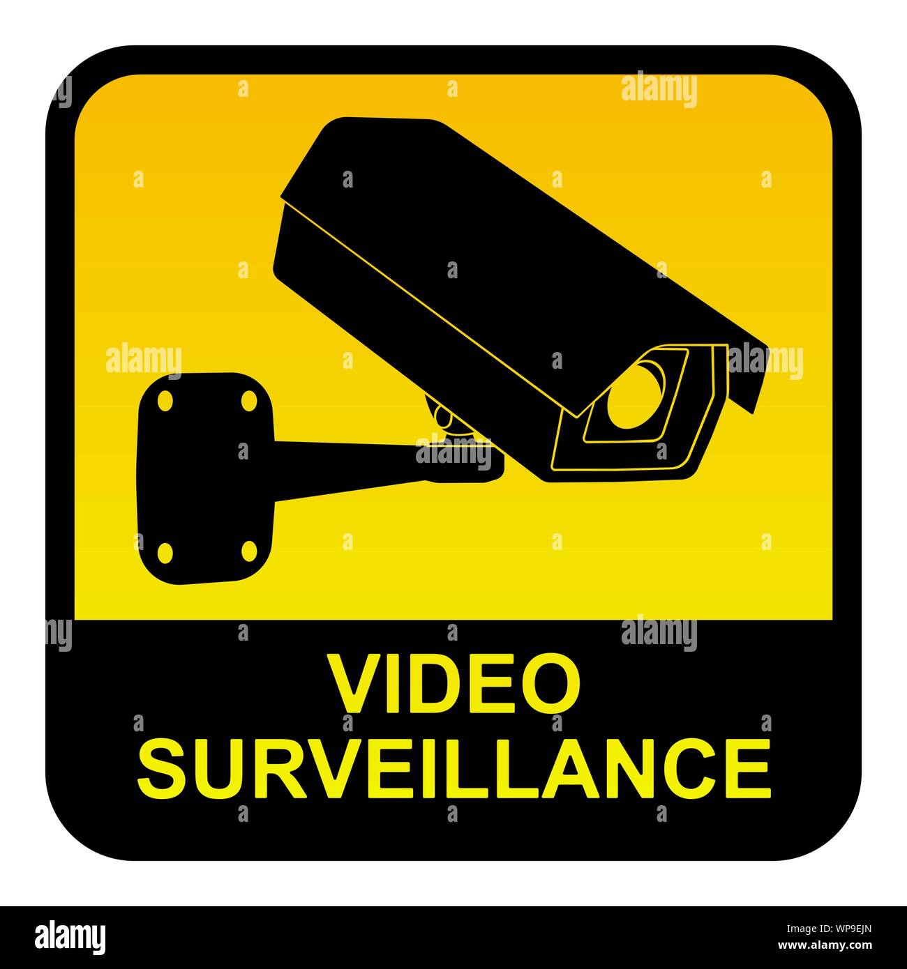Warnaufkleber für Videoüberwachung Stock Vektor