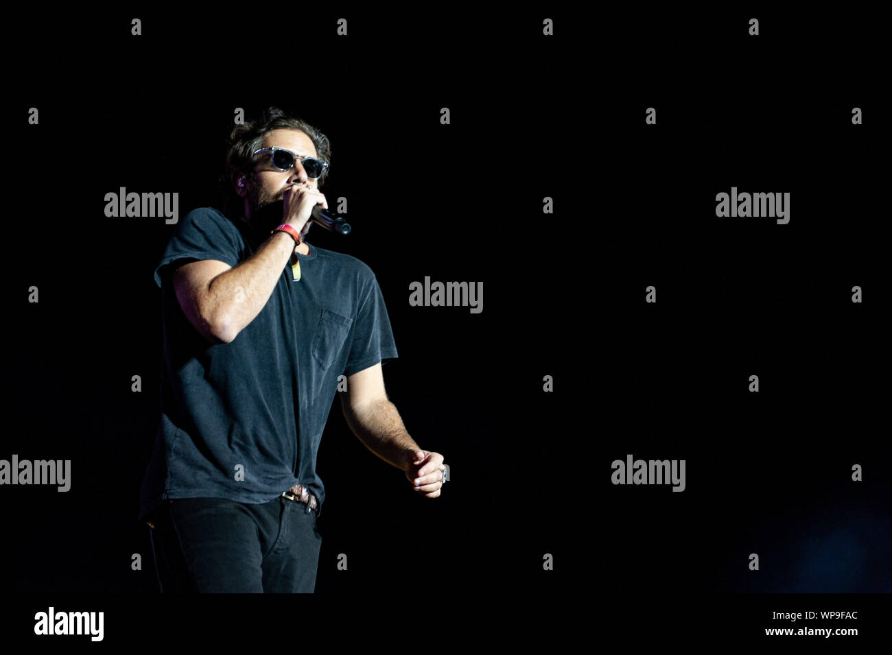 Rom, Italien. 07 Sep, 2019. Das Trio beendet den Zyklus der Liebe, ein Album, das den Titel der Tour im komplett ausverkauften Sporthalle gab, mit einer Veranstaltung, die zusätzlich zum Journalisten der Titel der ersten italienischen Gruppe zu gewinnen in der Alten maximale Zirkus von ROma. Abgebildet ist Tommaso Paradiso Credit: Unabhängige Fotoagentur/Alamy leben Nachrichten Stockfoto