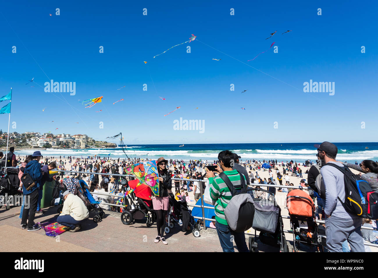 Festival der Winde, Bondi Beach, Sydney. Australiens größter kite Festival. Stockfoto