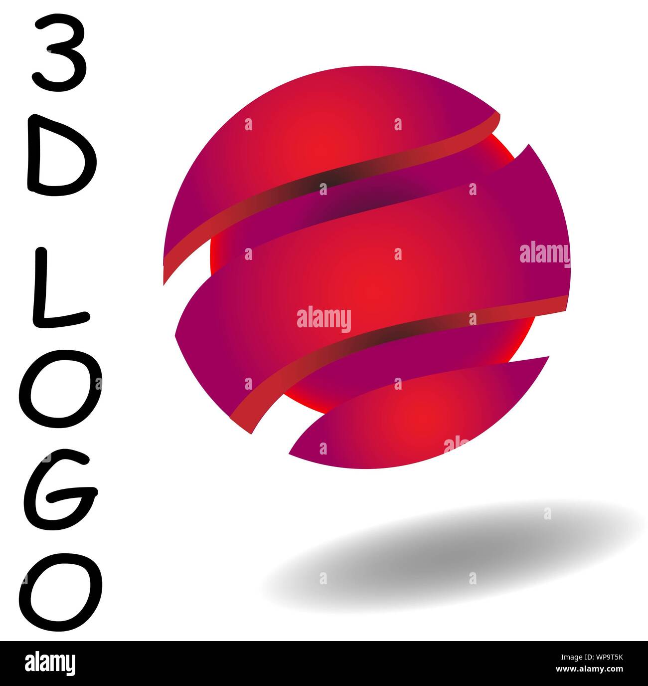 Abstrakten 3D ball Logo Design Stockfoto