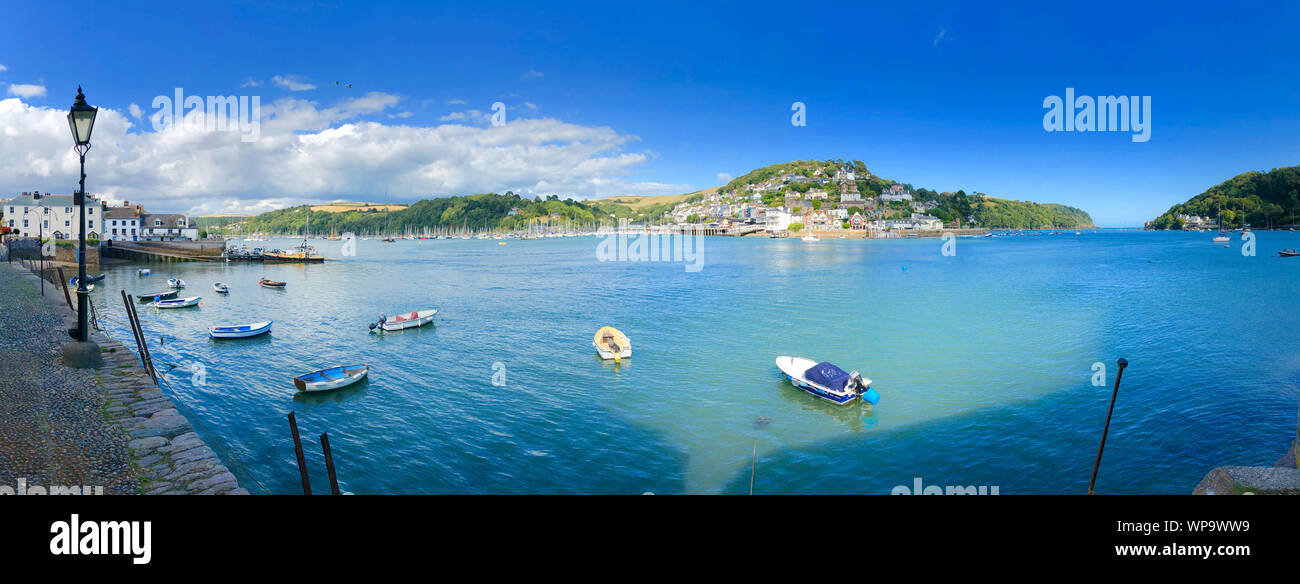 Bayards Cove Dartmouth Devon ein wunderschönes Panorama Stockfoto