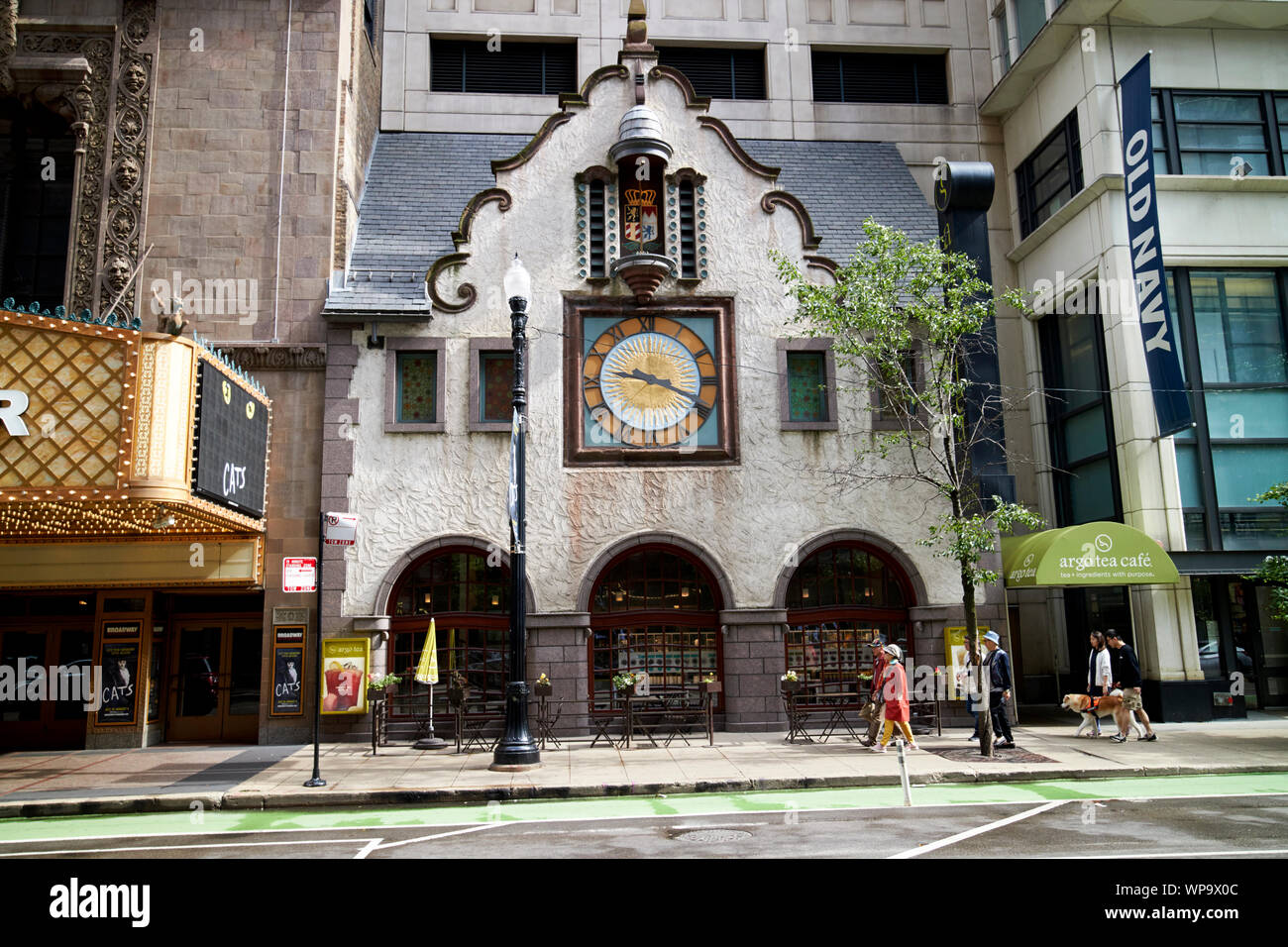 14 West Randolph früher die noble fool Theatre und alt Heidelberg restaurant Chicago Illinois USA Stockfoto