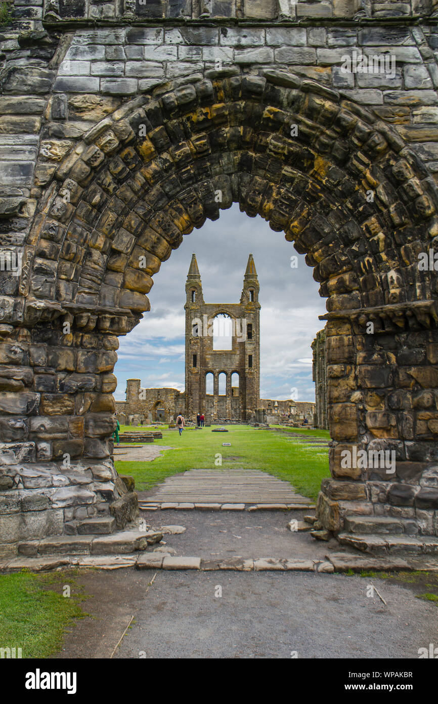 St Andrews Cathedral Ruinen Stockfoto
