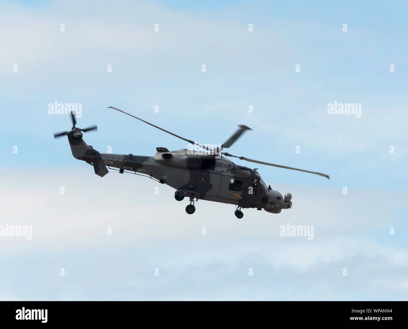 Die schwarze Katzen Hubschrauber Display Team durchführen an den 2019 Southport Air Show Stockfoto