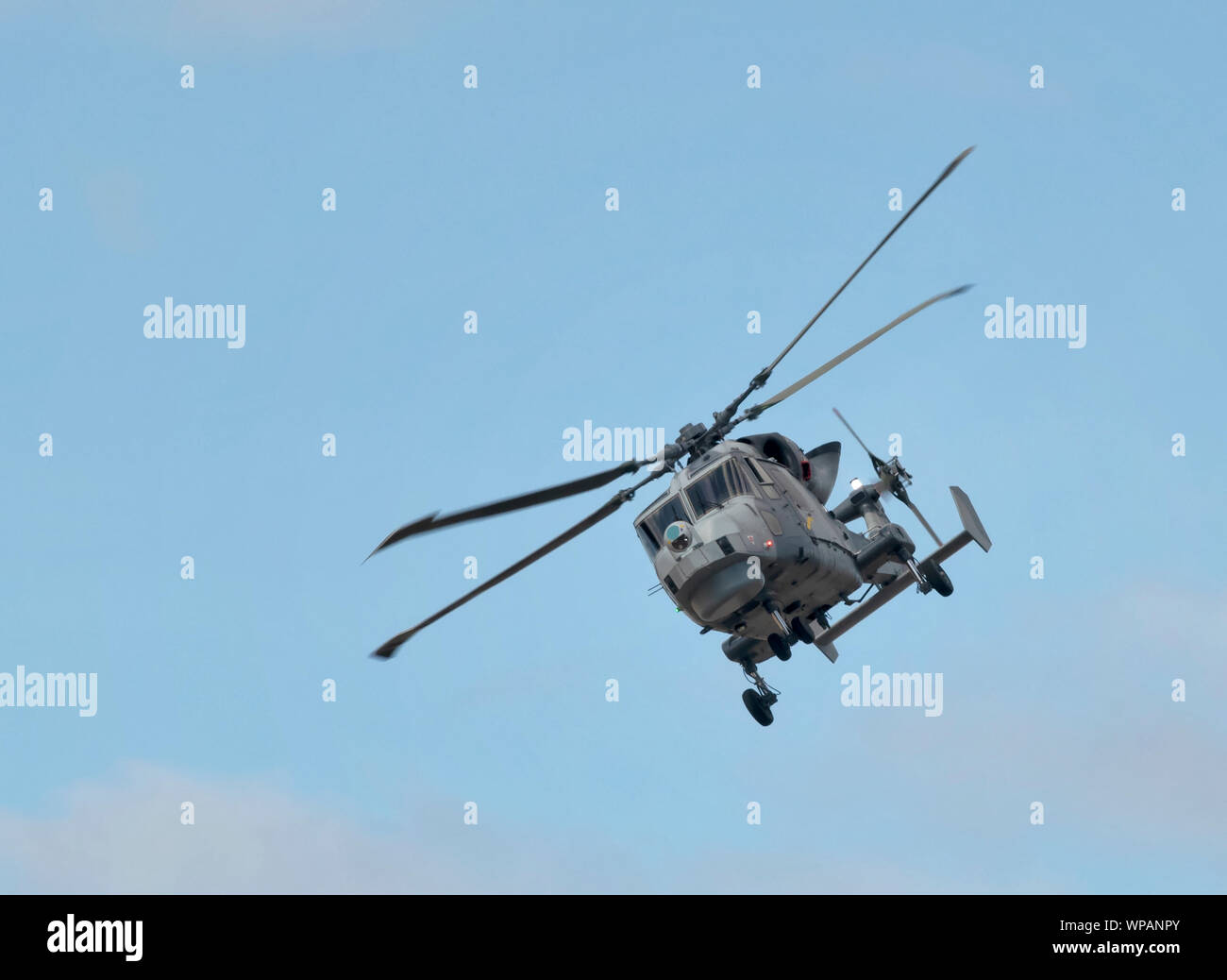 Die schwarze Katzen Hubschrauber Display Team durchführen an den 2019 Southport Air Show Stockfoto