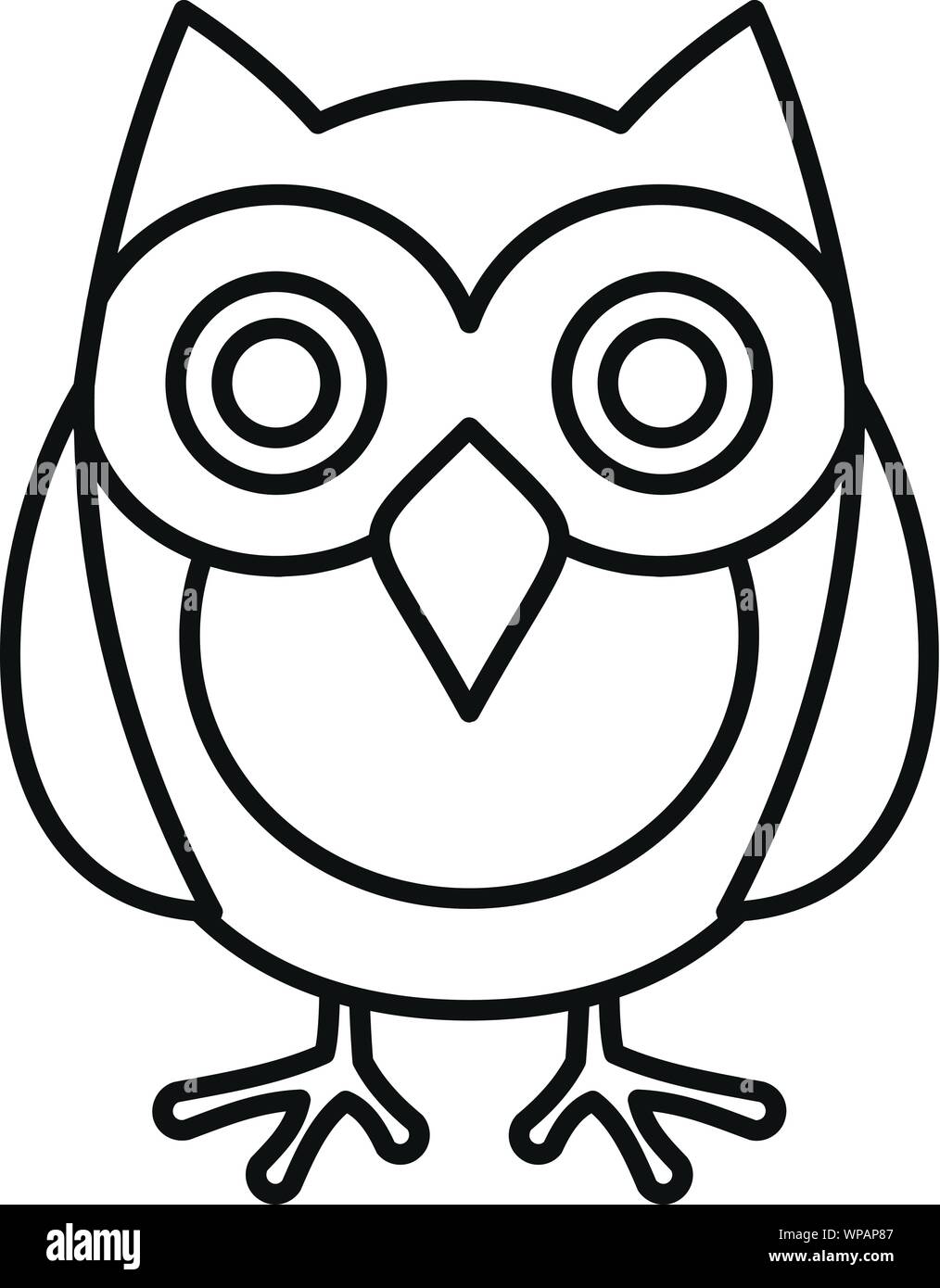 Wissen owl-Symbol. Übersicht wissen Eule vektor Symbol für Web Design auf weißem Hintergrund Stock Vektor