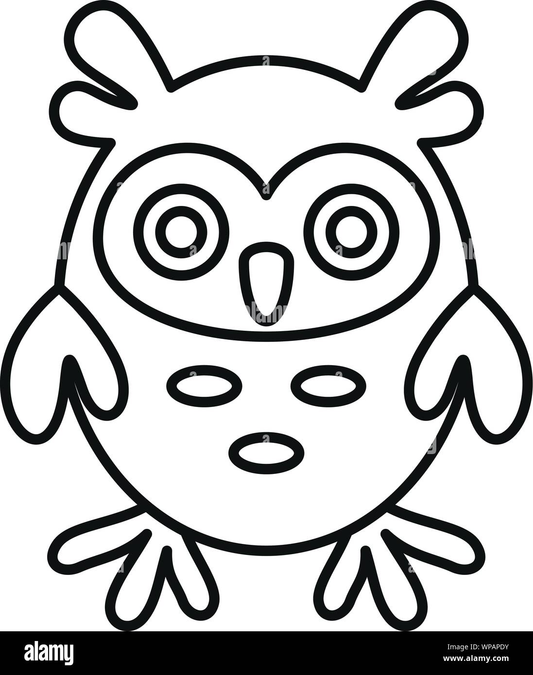 Adorable owl-Symbol. Umrisse adorable Eule vektor Symbol für Web Design auf weißem Hintergrund Stock Vektor