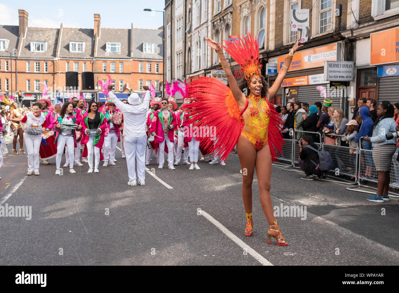Schule der Samba in Hackney Karneval 2019 Stockfoto