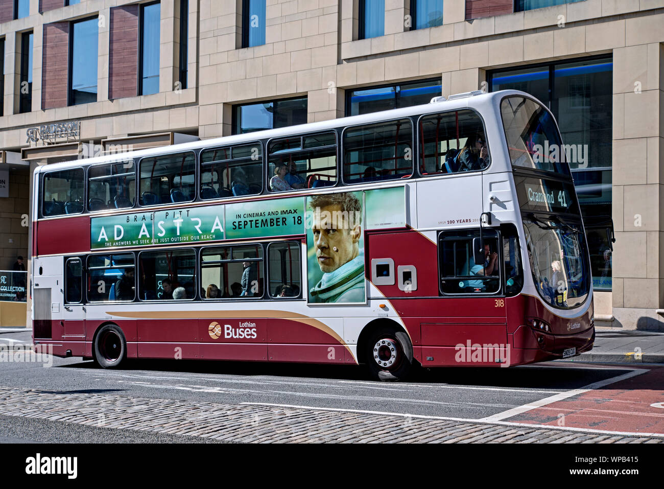 Eine Lothian Bus in Edinburgh, Schottland, Großbritannien. Stockfoto