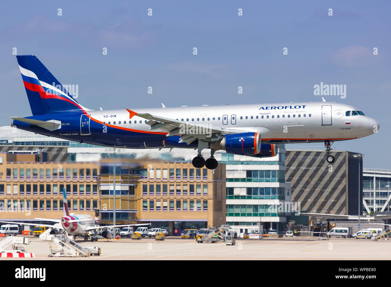 Stuttgart, Deutschland - 23. Mai 2019: Aeroflot Airbus A320 Flugzeug am Flughafen Stuttgart (STR) in Deutschland. Stockfoto
