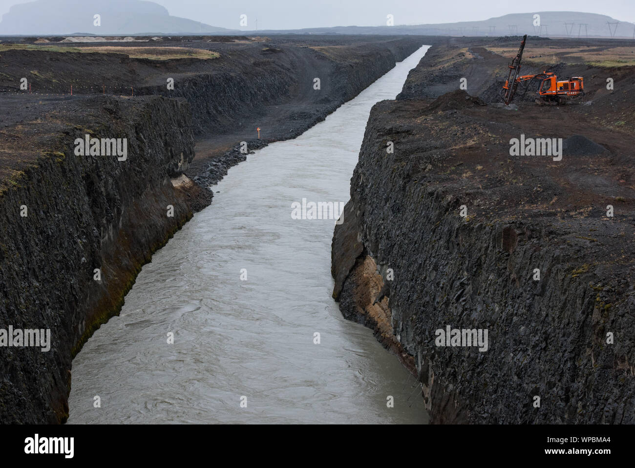 Gebäude viele neue Wasserstraße in Island Stockfoto