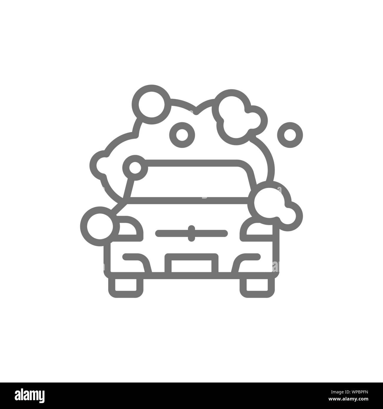 Reinigung auto Symbol Leitung. Auf weissem Hintergrund Stock Vektor