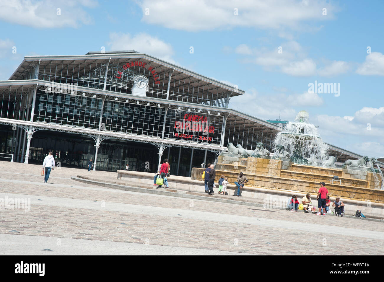 Paris, Parc de la Villette, La Grande Halle, ehemaliger Schlachthof, Jules de Mérindol 1867 Stockfoto