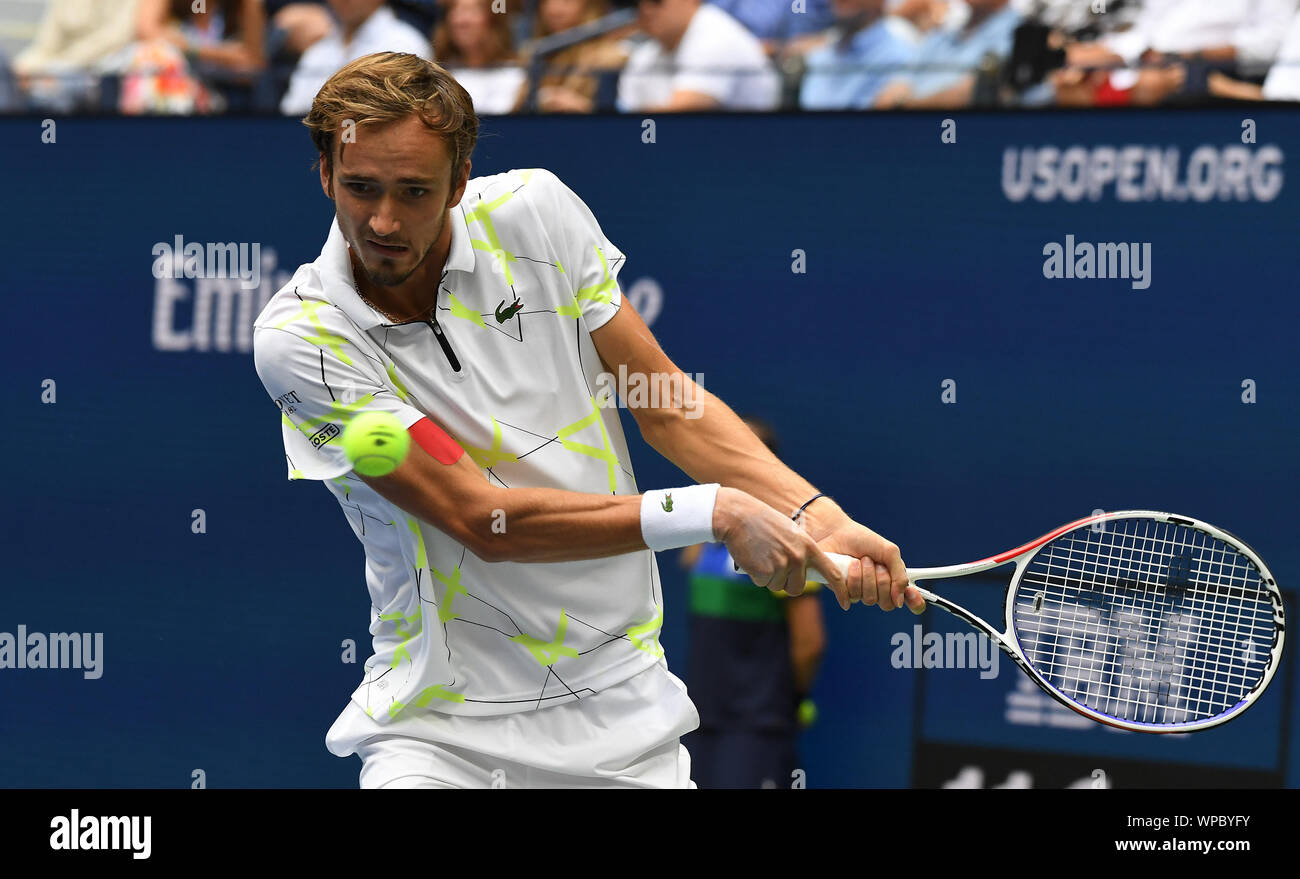 New York Flushing Meadows US Open 2019 08/09/19 Tag 14 Daniil Medwedew (RUS) in Mens Singles Foto Anne Parker International Sport Fotos Ltd/Alamy leben Nachrichten Stockfoto