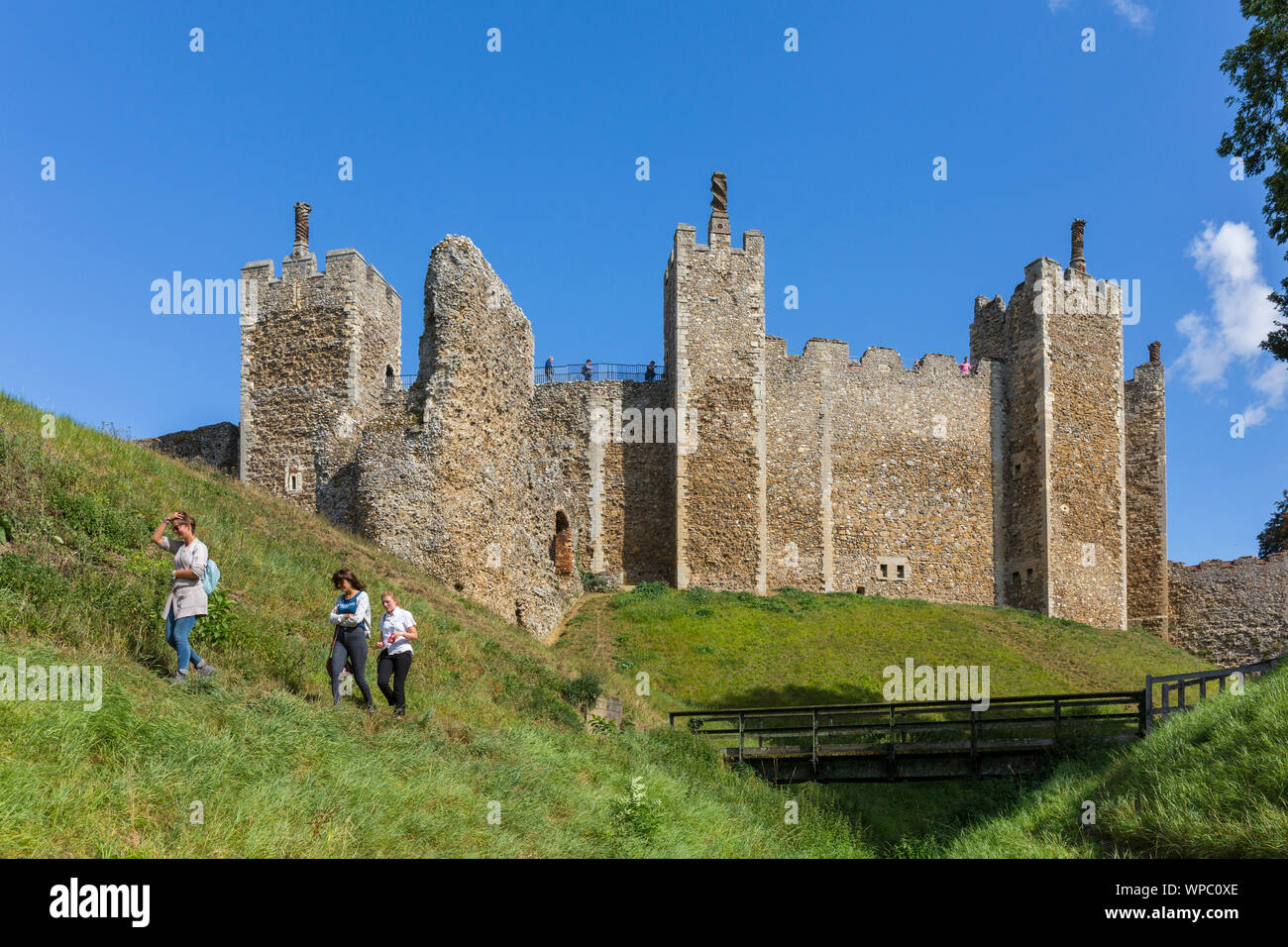 Framlingham Schloss. Framlingham, Suffolk, Großbritannien. Stockfoto