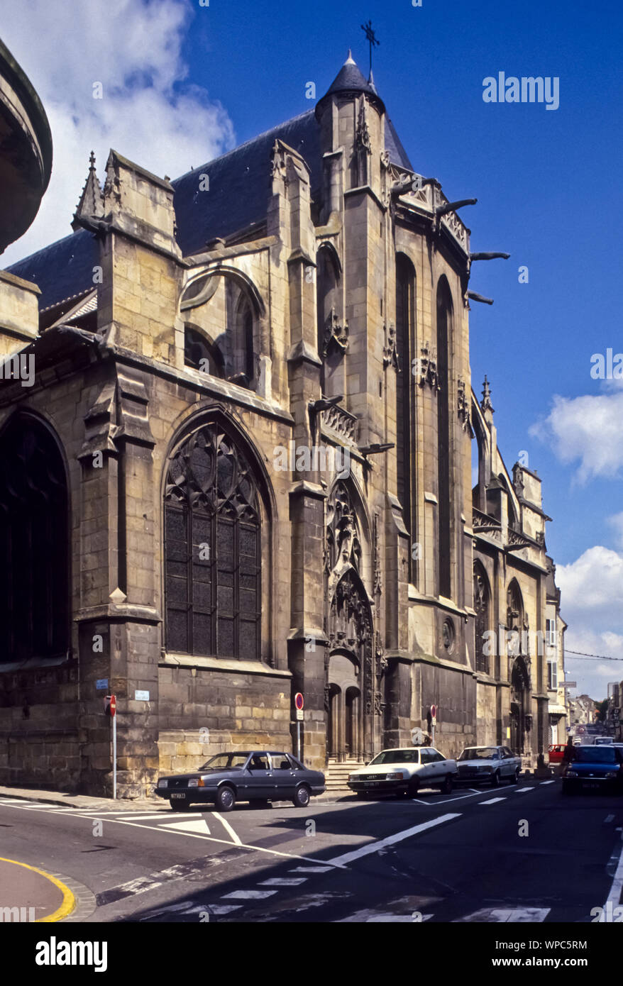 Melun, Eglise Saint-Aspais Stockfoto