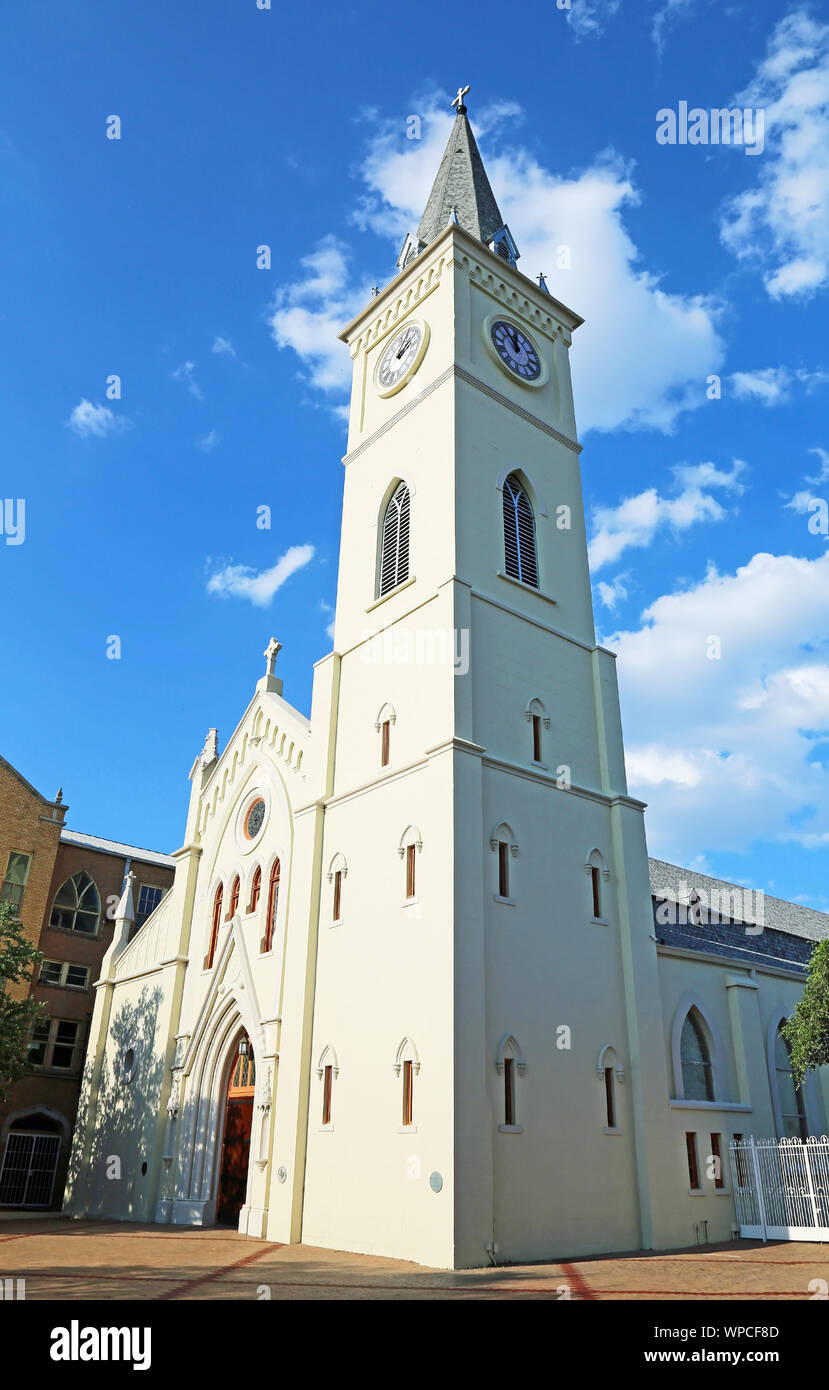 Turm von San Augustin de Laredo Dom - Laredo, Texas Stockfoto