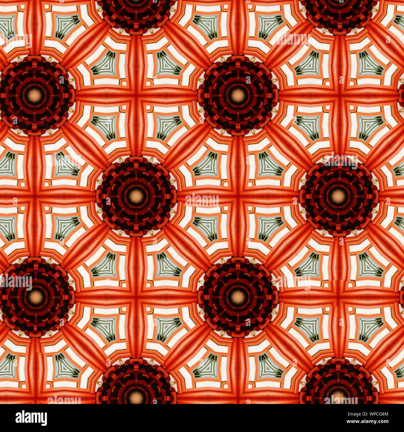 Interessante Formen schaffen eine schöne, symmetrisches Design Pattern, die nahtlos gefliest werden kann Stockfoto