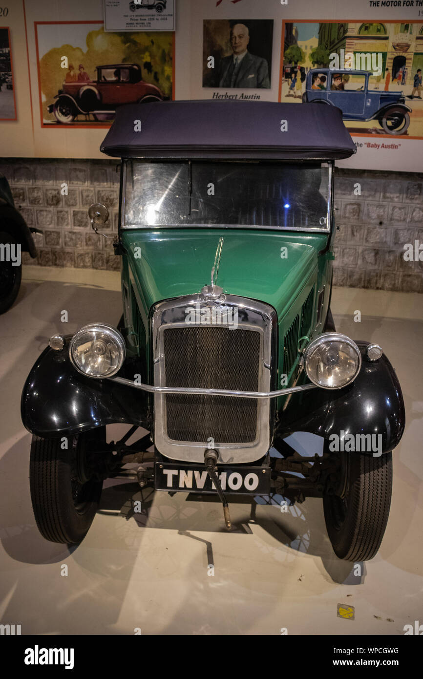 Alte einzigartige Modelle Oldtimer Bild in Coimbatore Indien am 02.Januar 2019 getroffen wird. Das Auto ist, die die frühe Entwicklung der Automobilindustrie. Stockfoto