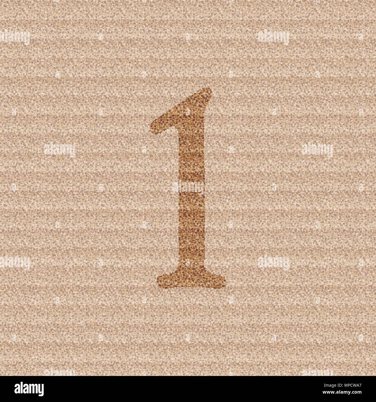 Nummer eins Symbol Symbol flach moderne Webdesign mit langen Schatten und Platz für Ihren Text. Vektor Stock Vektor