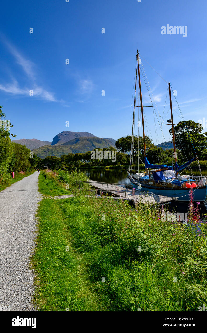 Ben Nevis und die Caledonian Canal Stockfoto