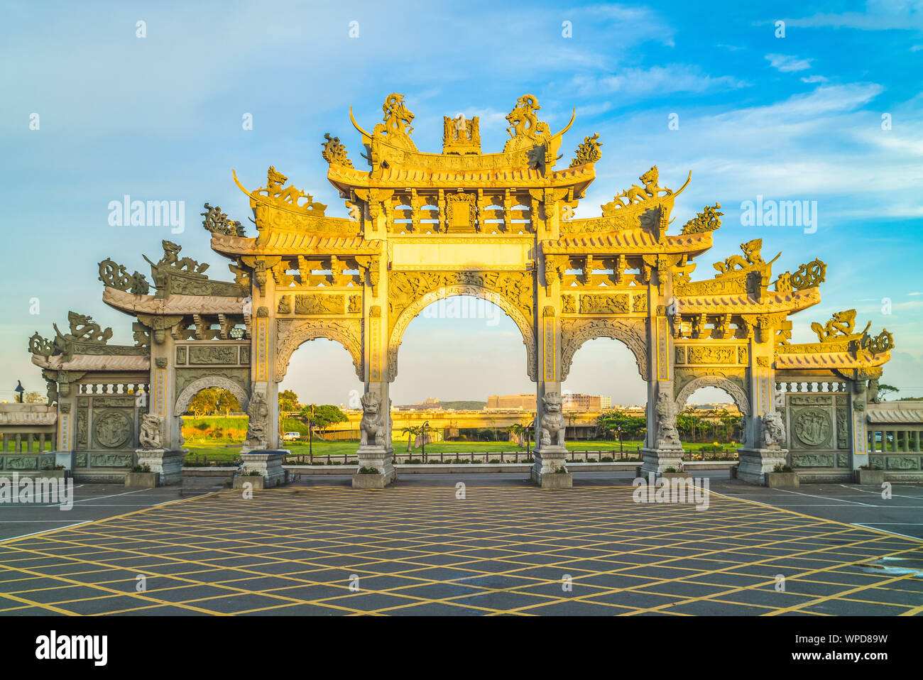 Haupteingang der chihe Tempel in Hsinchu, Taiwan Stockfoto