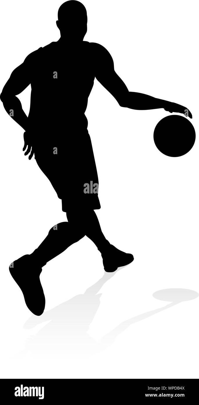 Basketballl player Silhouette Stock Vektor