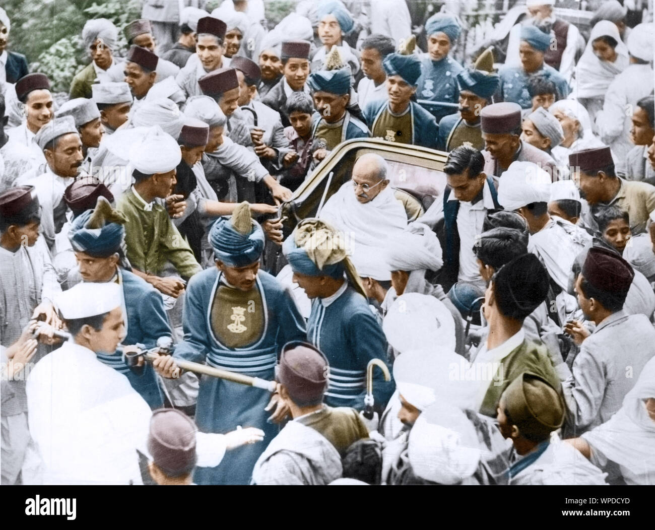 Mahatma Gandhi in der Hand hochgezogen Rikscha britischen Vizekönig, Shimla, Indien, Asien, 27. September 1940 zu erfüllen Stockfoto