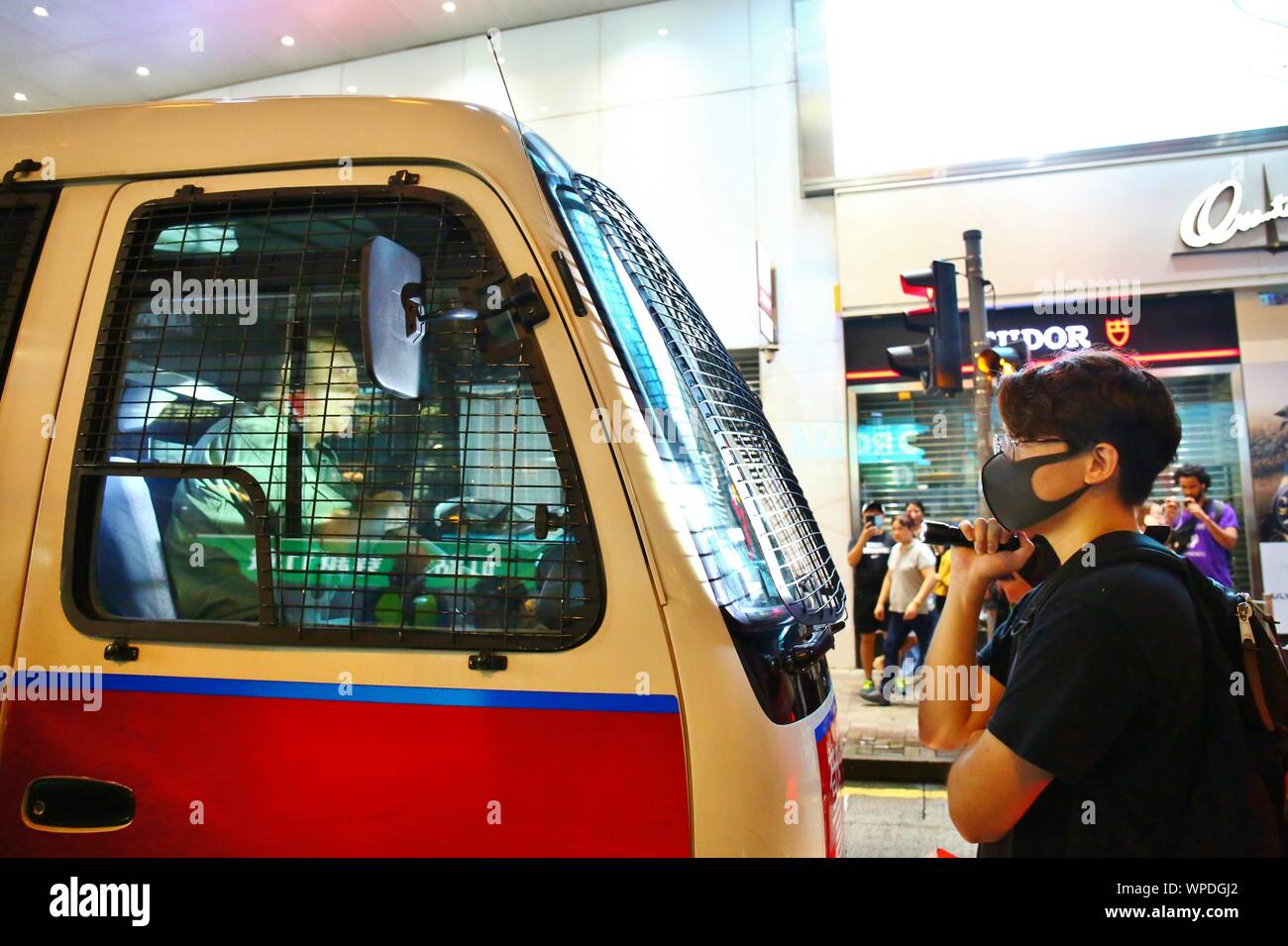 Hongkong, China. 08 Sep, 2019. Was anfing als friedliche Demonstration gewaltsam, wenn Demonstranten und Polizei Auseinandersetzungen an mehreren Standorten in Hongkong. Credit: Gonzales Foto/Alamy leben Nachrichten Stockfoto