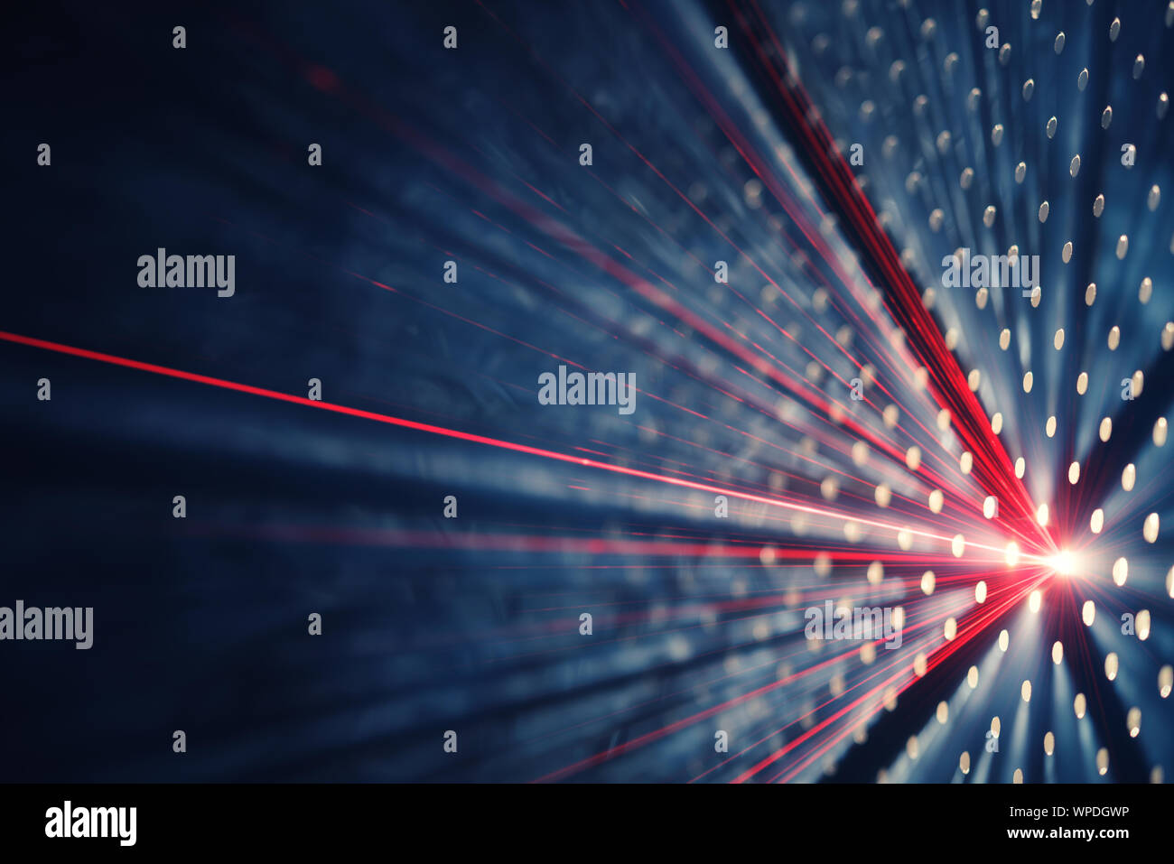 Abstrakt rot laser lichteffekt Hintergrund Stockfoto