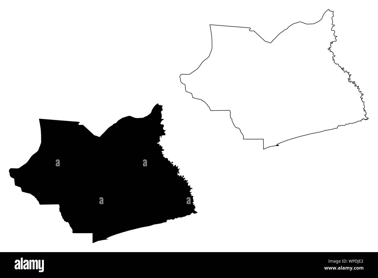 Maritime Region (Republik Togo, Regionen in Togo) Karte Vektor-illustration, kritzeln Skizze Maritime Karte Stock Vektor
