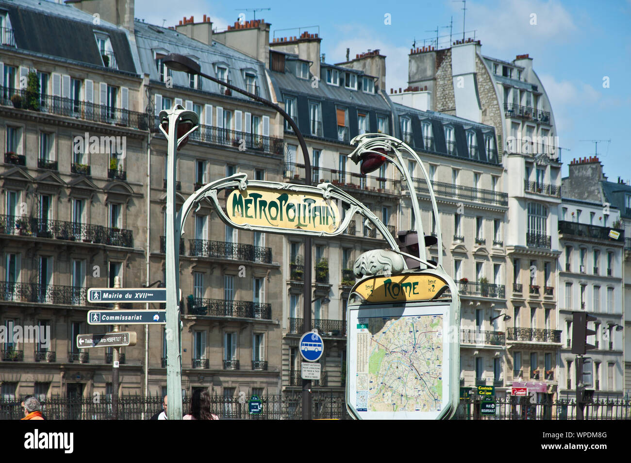 Paris, Métro Stockfoto