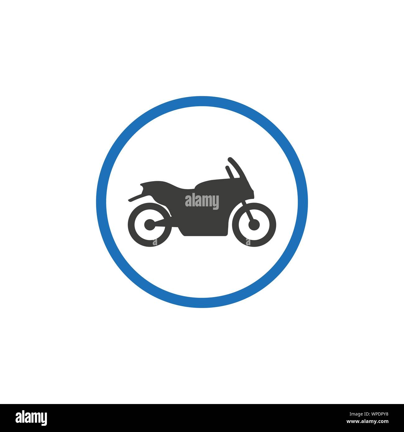 Motorrad, Verkehr Symbol. Vector Illustration, flache Bauform. Stock Vektor