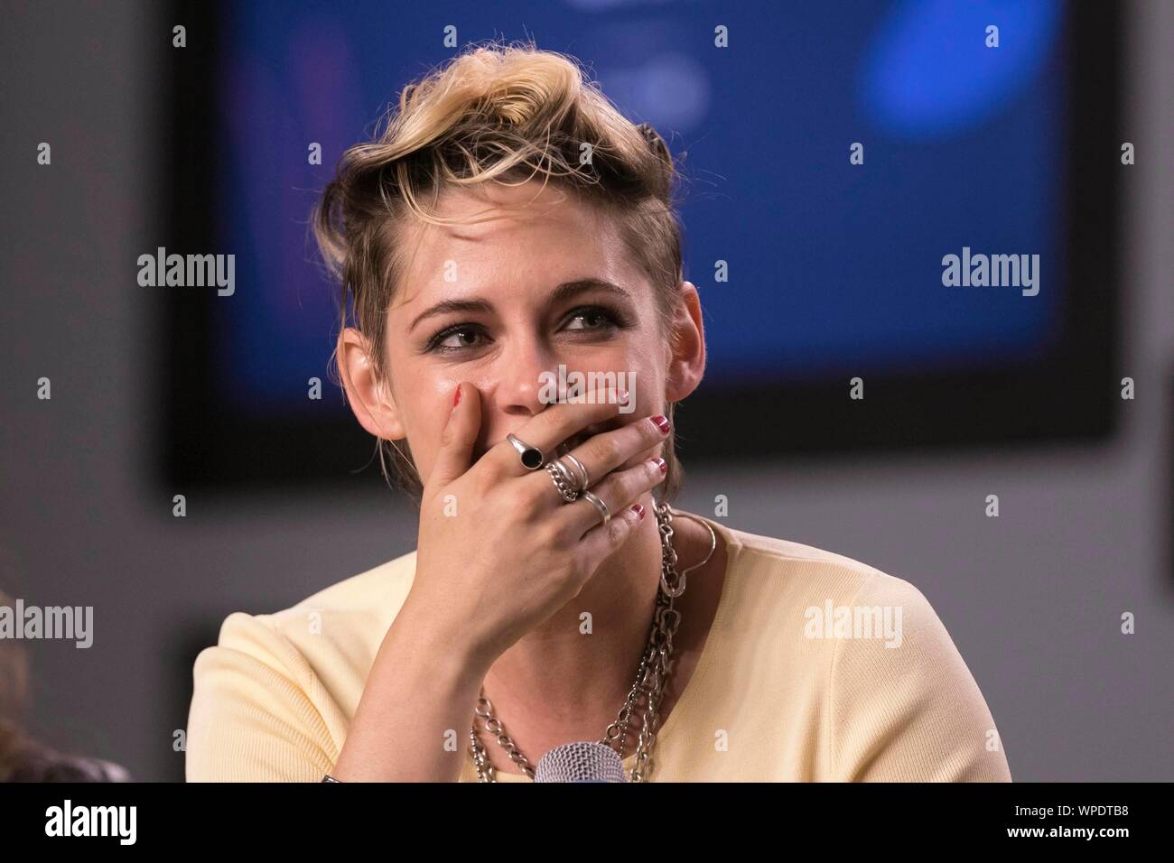 Kristen Stewart nimmt an der Pressekonferenz der 'Aeronauts' während der 44Th Toronto International Film Festival, tiff, in Toronto, Kanada, am 08. September 2019. | Verwendung weltweit Stockfoto