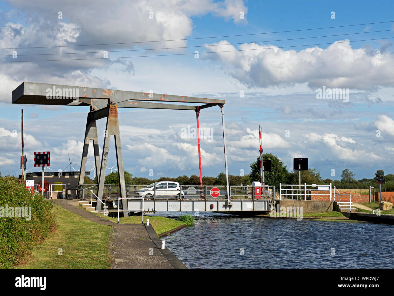 Die Wykewell Hubbrücke über die stainforth und Keadby Canal, Thorne, South Yorkshire, England, Großbritannien Stockfoto