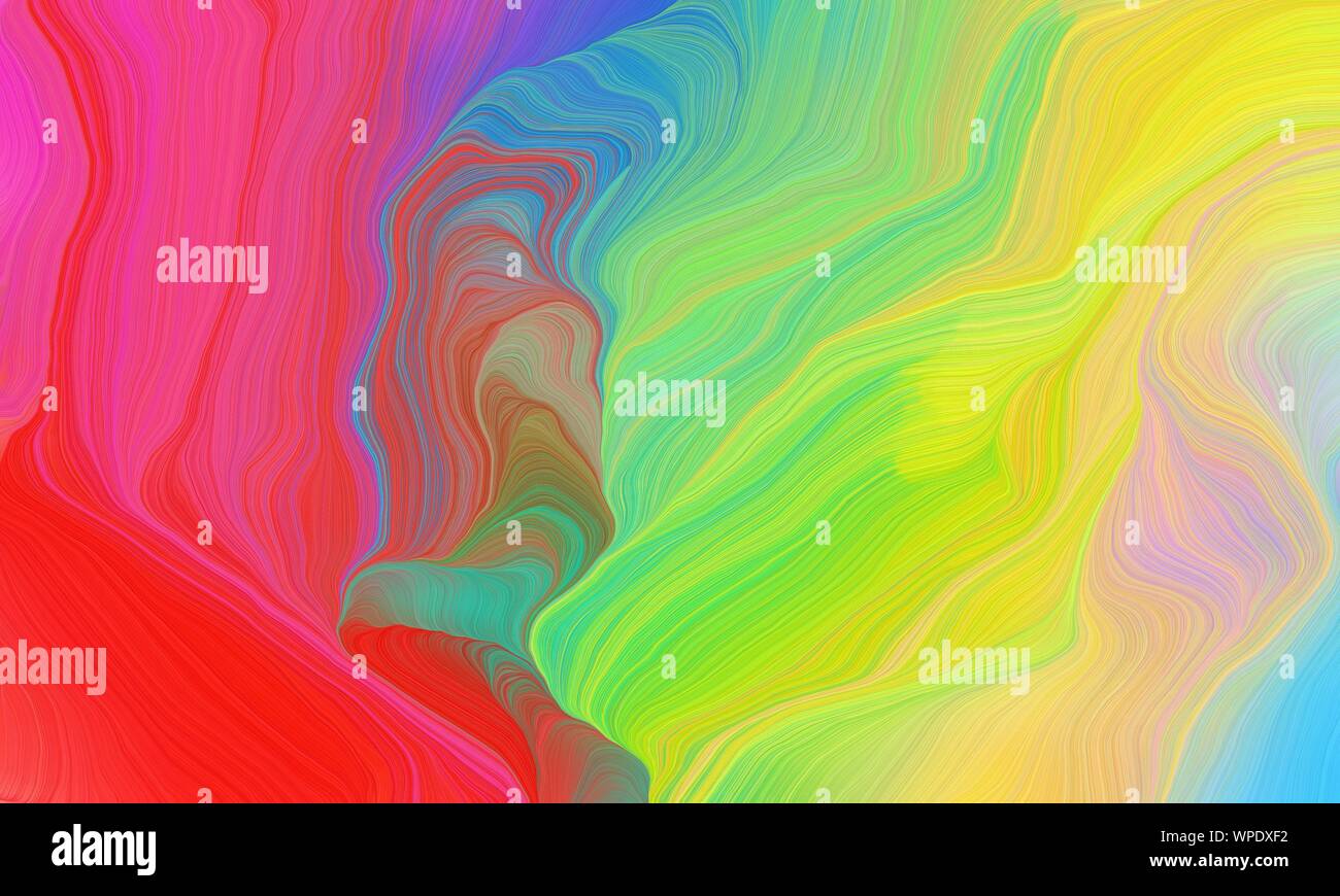 Gebogene Linien abstrakt Hintergrund mit dunklem Khaki, moderate Rosa und Cadet blue Farben. artwork Illustration für Leinwand, Poster verwendet werden können, Stockfoto