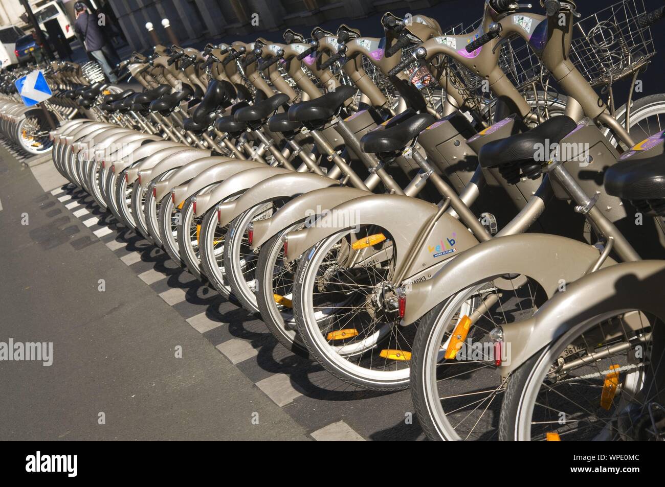 Paris, Velib Stockfoto