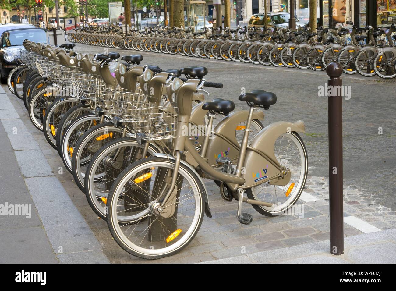 Paris, Velib Stockfoto