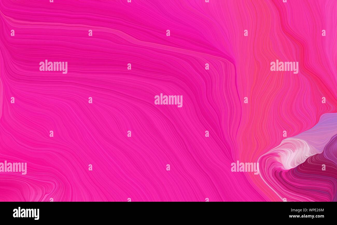 Gebogene Linien Wellen mit tief rosa, magenta in Pastelltönen und dunklen  moderate rosa Farben. moderne Abbildung kann für Leinwand, Poster, Plakat,  Grafik oder wallpa Stockfotografie - Alamy