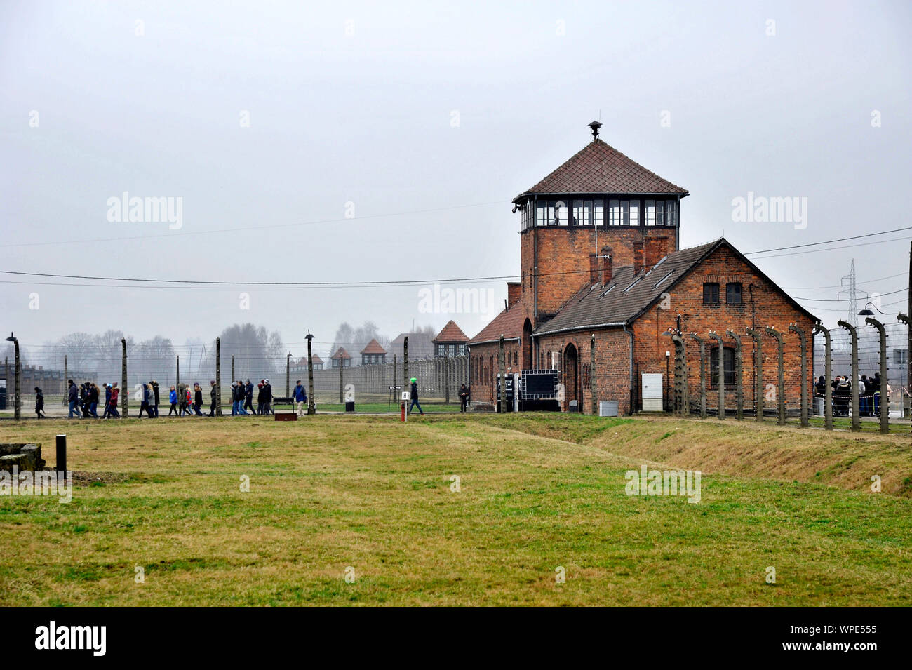 Polen, auf 2016/03/10: Auschwitz II-Birkenau concentration camp, auf dem Gebiet der Gemeinden von Oswiecim (Auschwitz) und Brzezinka (B Stockfoto