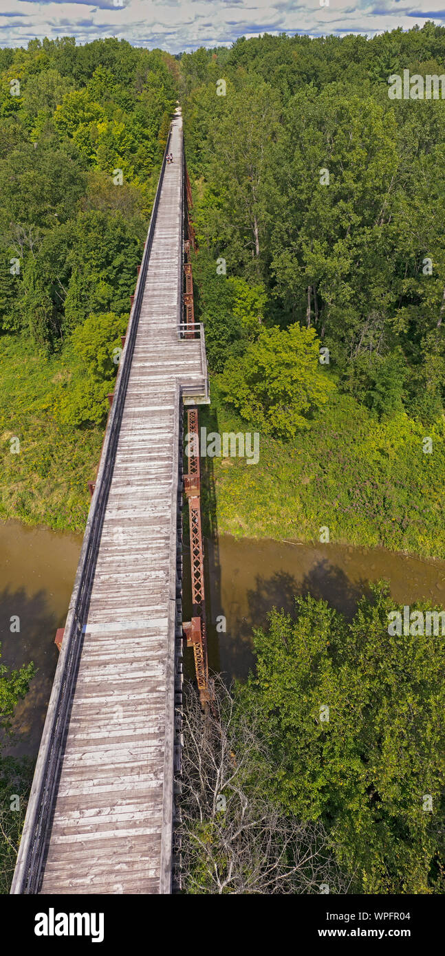 Avoca Michigan - 12,5 - 1,6 km Wadhams zu Avoca Trail, einem ehemaligen CSX Bahnstrecke, die zu einem Wandern und Radfahren trail umgewandelt wurde. Einem 640 Fuß langen Stockfoto