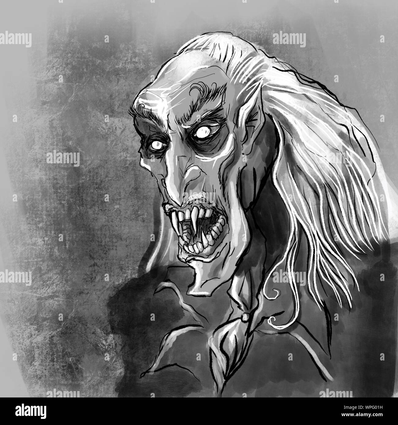 Dracula vampir Abbildung Stockfoto
