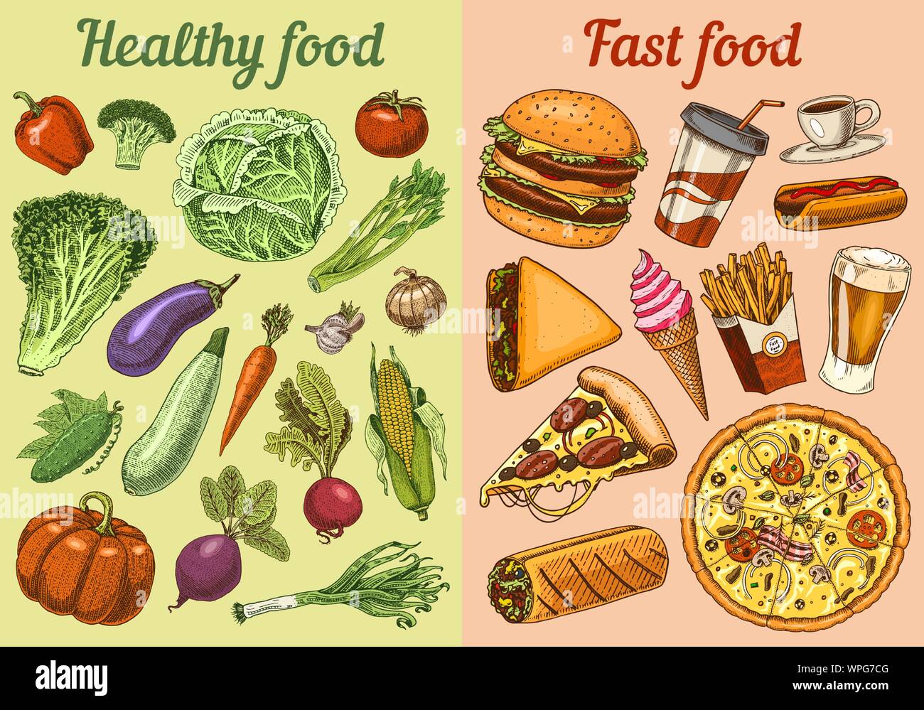 gesunde-vs-junk-food-konzept-obst-und-gem-se-oder-schnelle-ern-hrung
