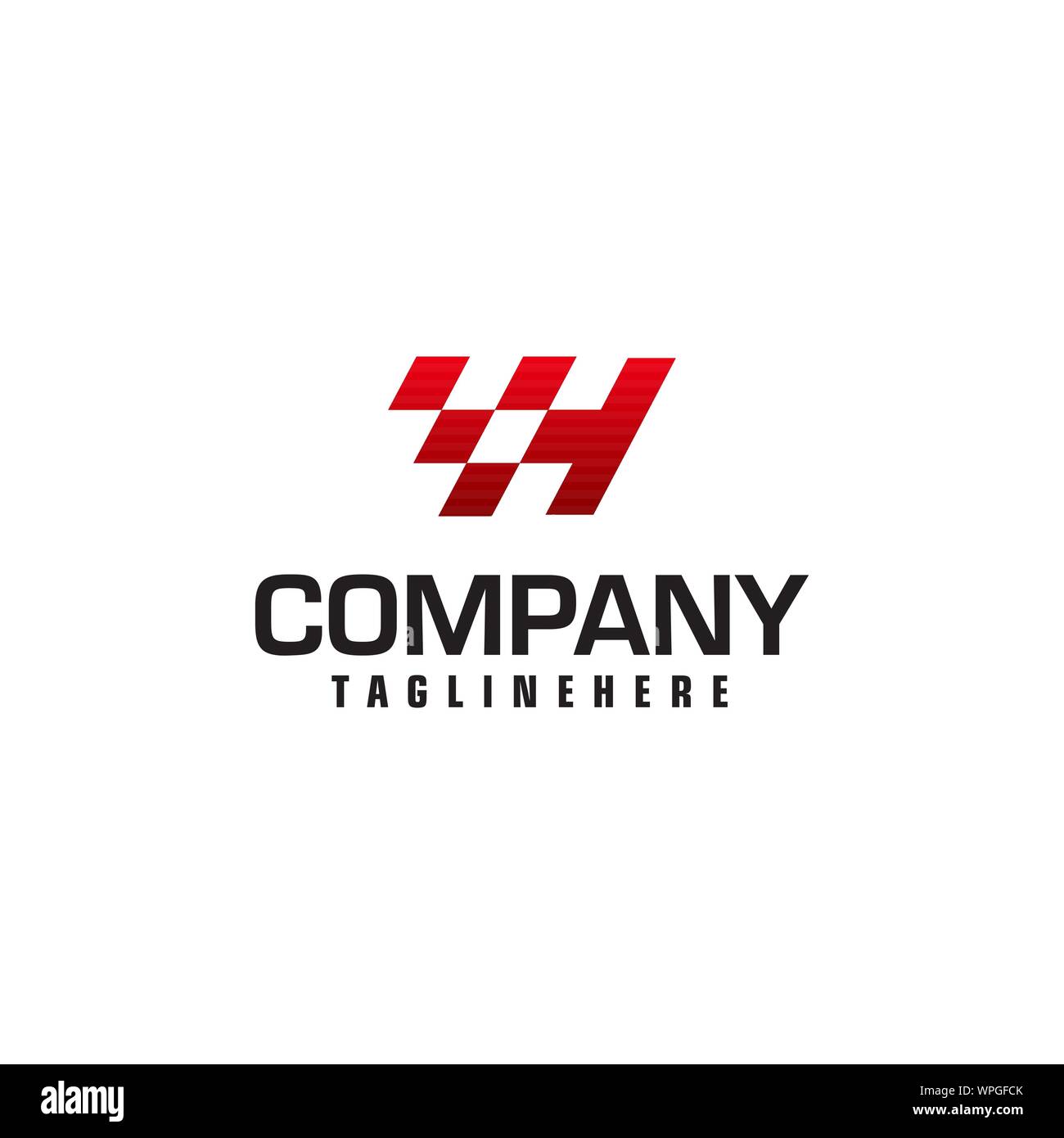 Auto drehzahl Buchstaben H Logo template Vector Illustration Stock Vektor