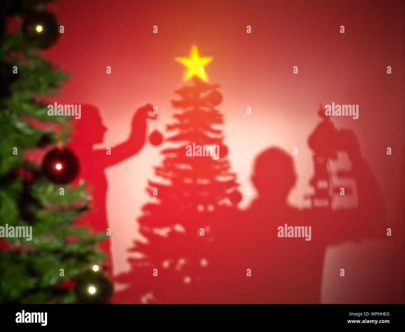 Weihnachten Schatten Stockfoto